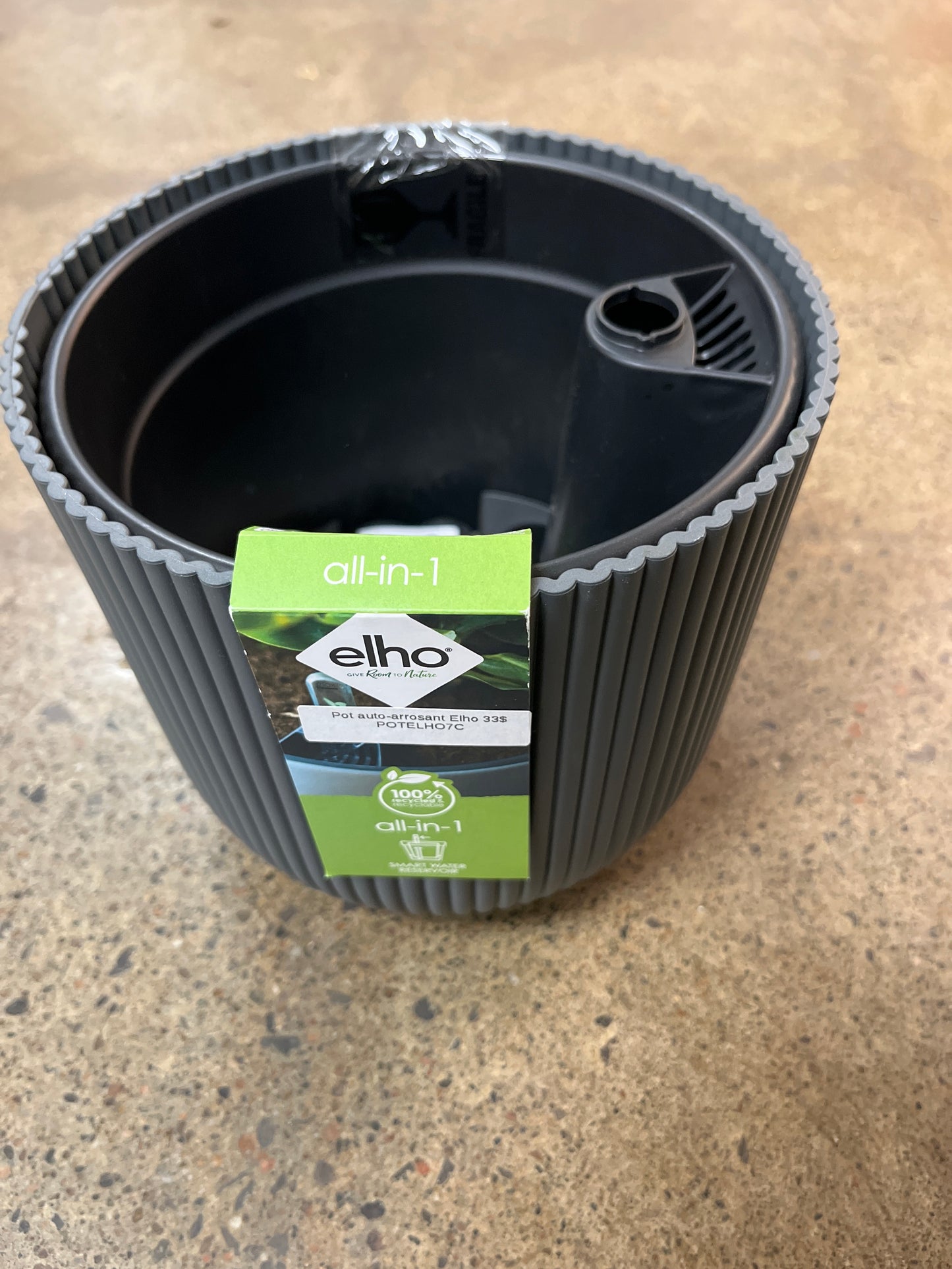 Pot auto-arrosant Elho Charbon