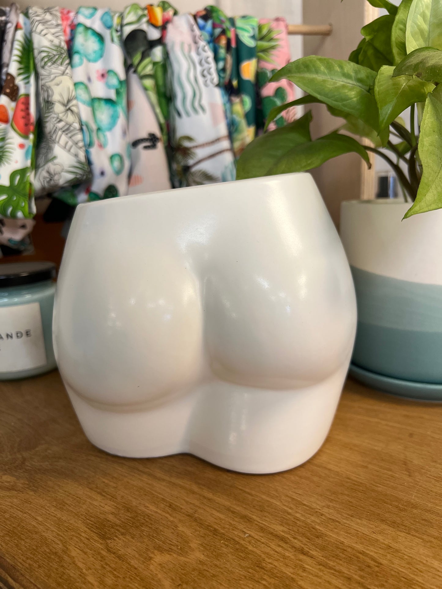 Cache pot Fesses Blanc