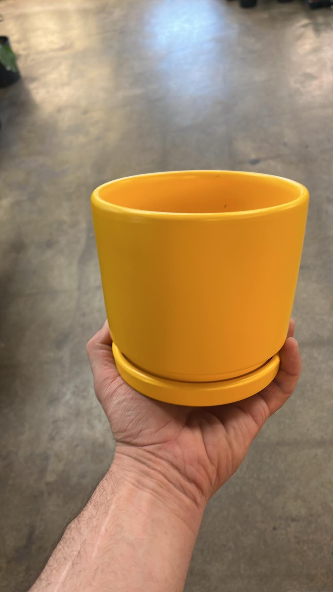 Cache pot Milan Moutarde