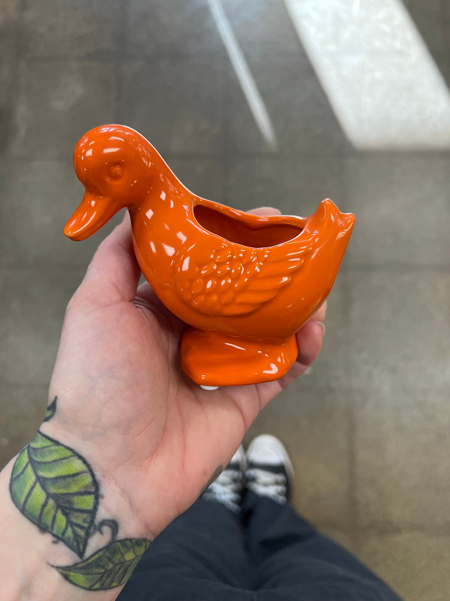 Cache pot Duck Orange