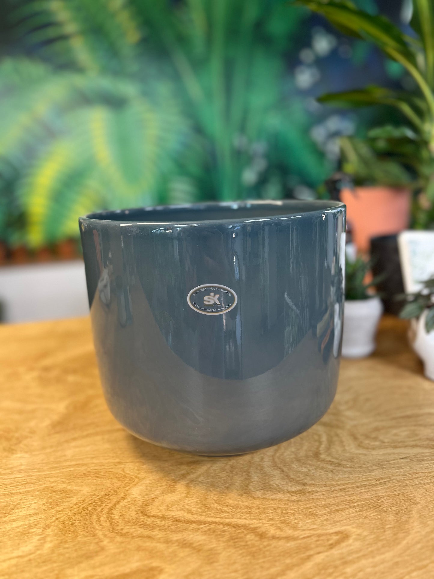 Bari Green Blue Plant Pot