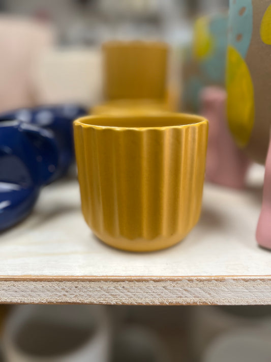 Cache pot Beam Ochre