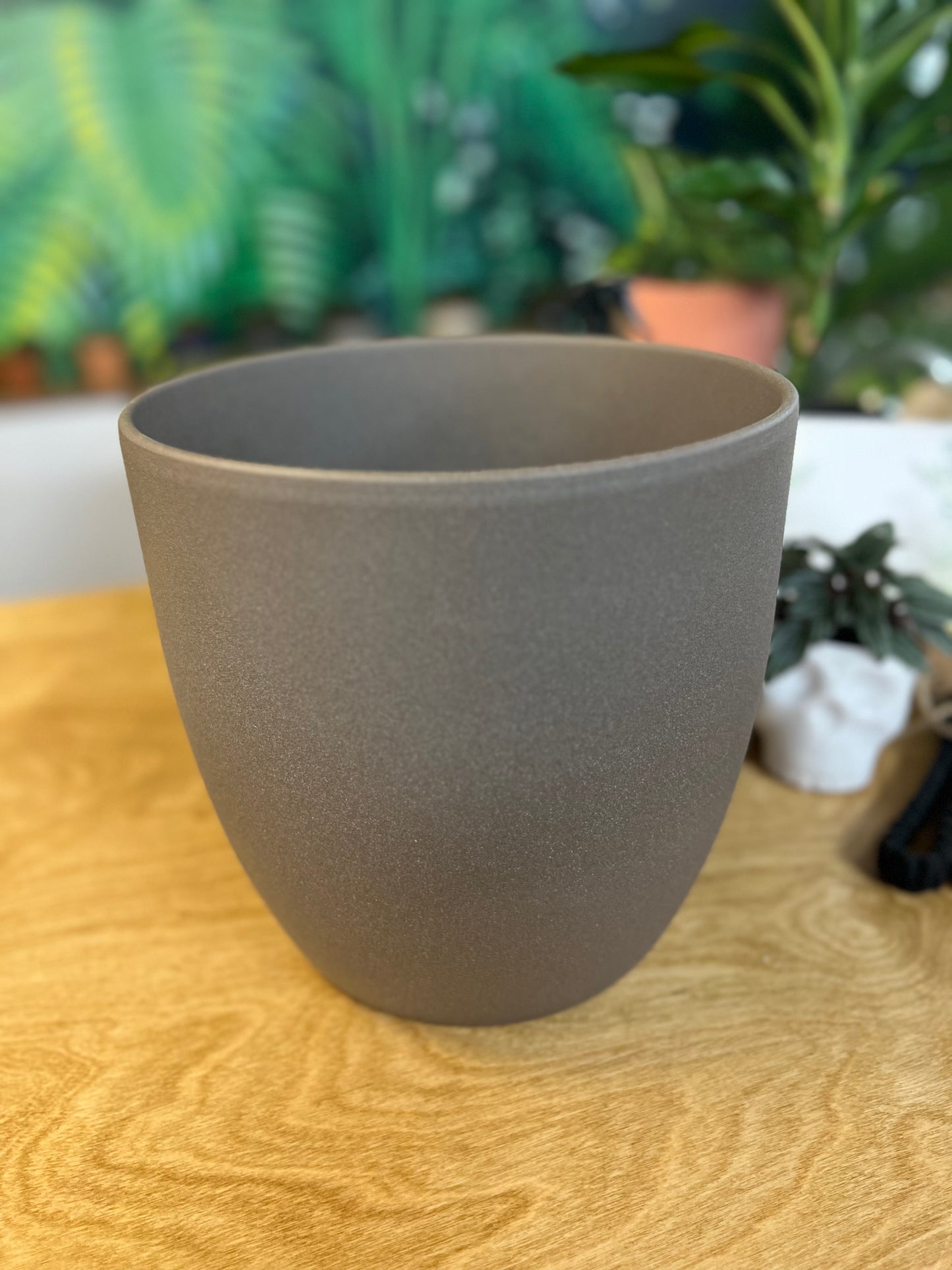 Cache pot basel stone Gris Brun