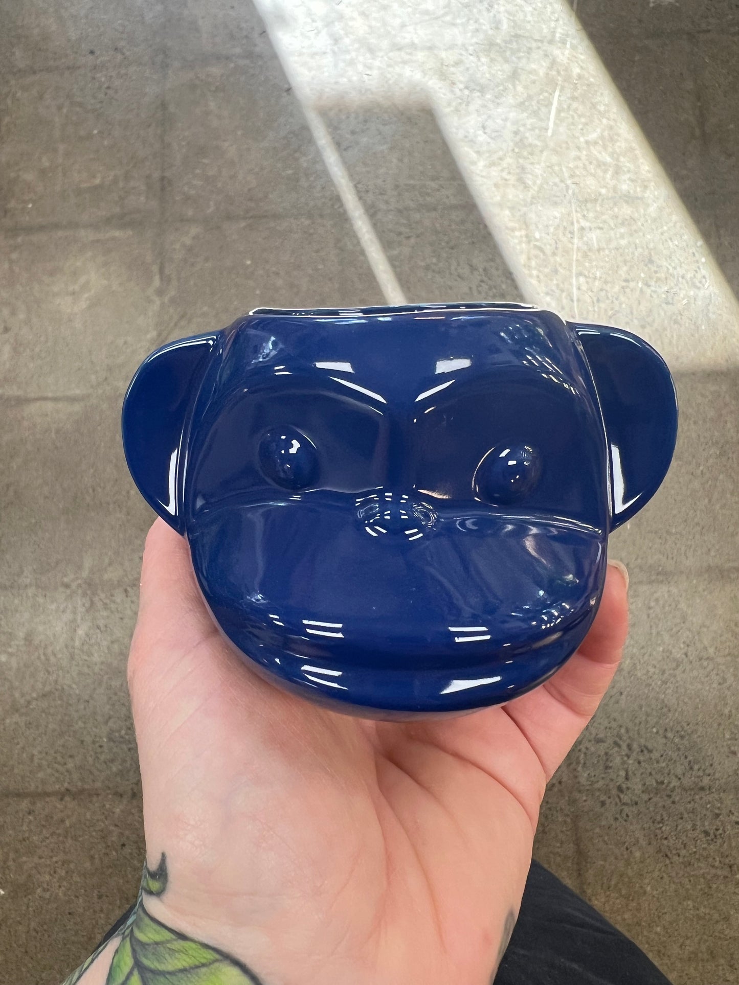 Cache pot Funky Monkey Bleu