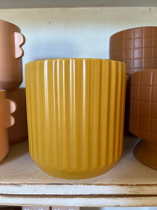 Cache pot Beam Ochre