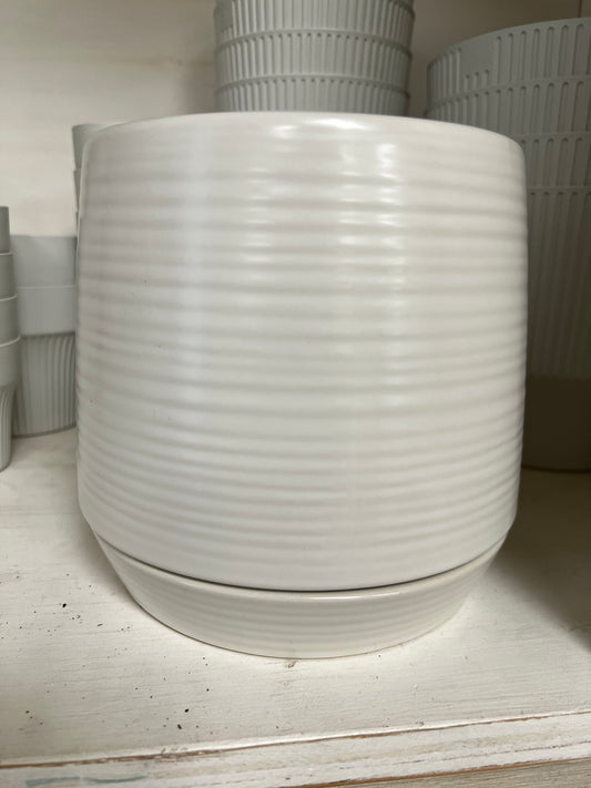 Cache pot Linea Blanc